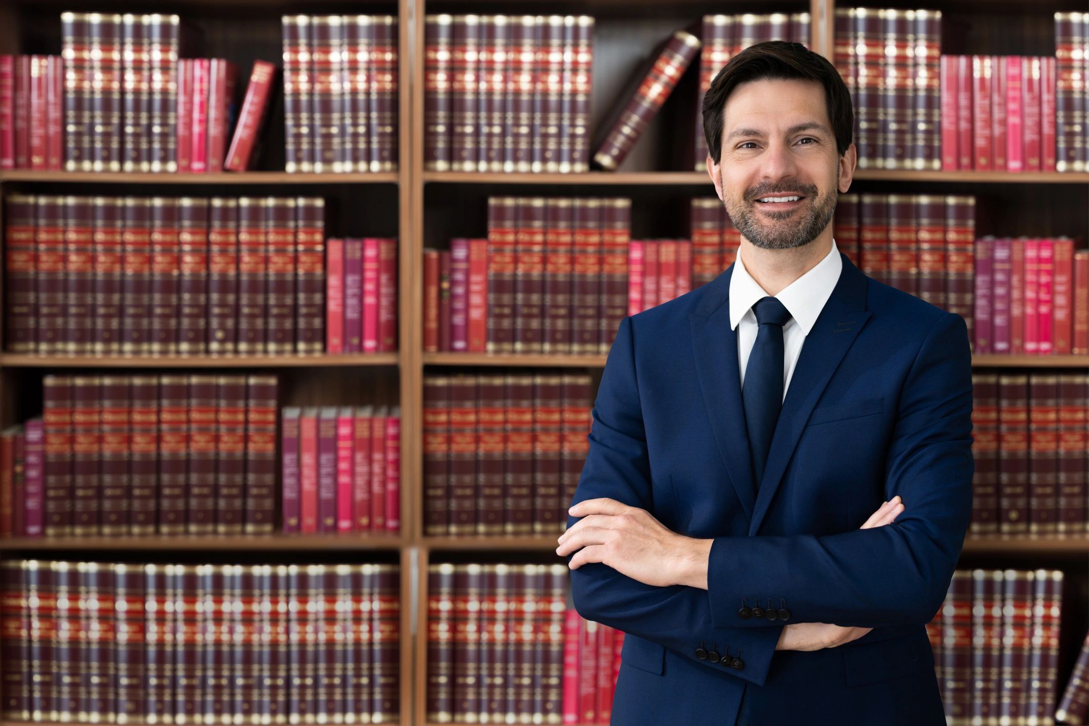 professional male attorney portrait formal office
